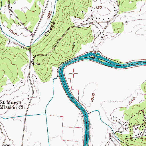 Topographic Map of Quaker Meadows Golf Club, NC