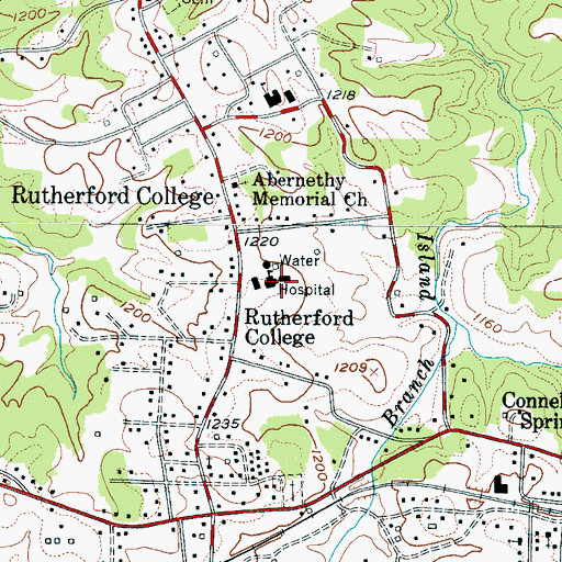 Topographic Map of Valdese General Hospital, NC