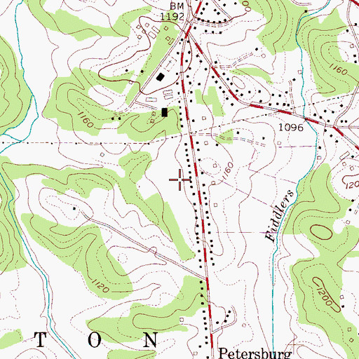 Topographic Map of Western Carolina Center, NC