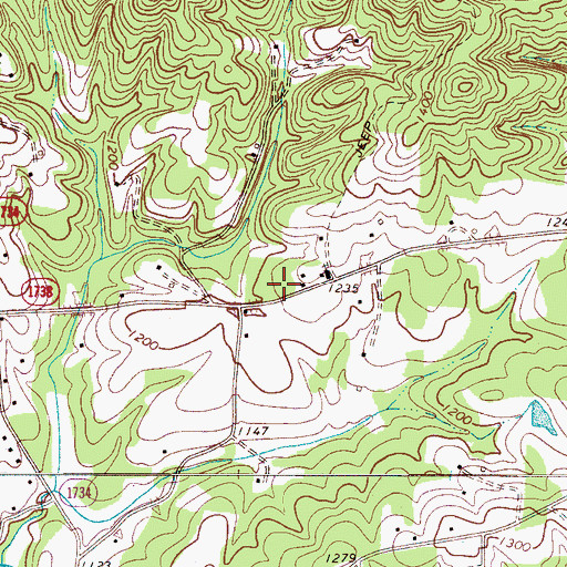 Topographic Map of Downsville (historical), NC