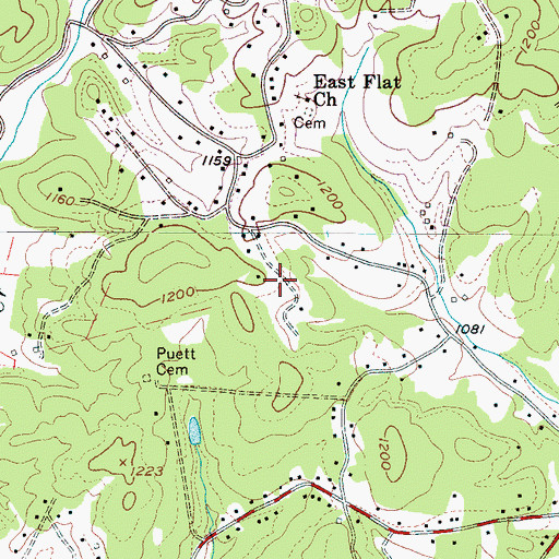 Topographic Map of High Hills Golf Course, NC