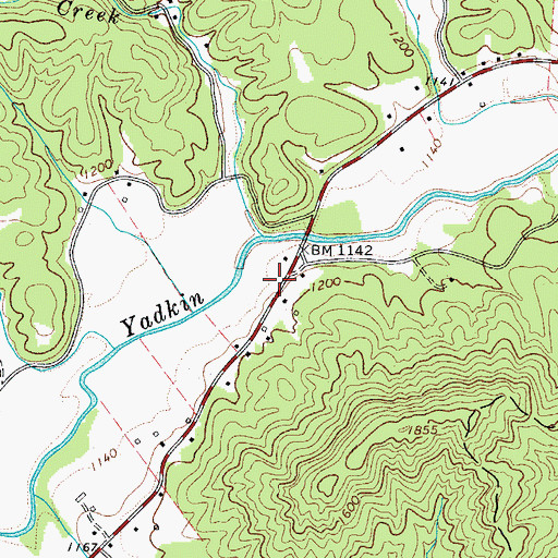 Topographic Map of Lenoir (historical), NC