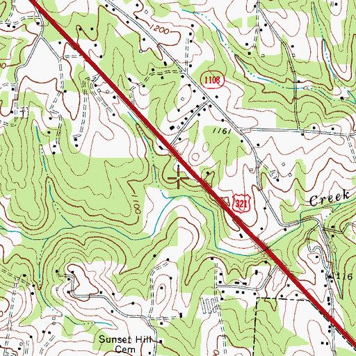Topographic Map of South Caldwell High School, NC