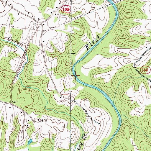 Topographic Map of Buck Ford (historical), NC