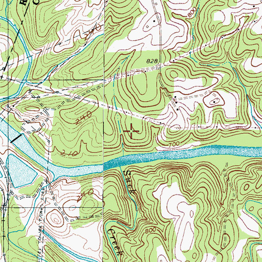 Topographic Map of Byersville (historical), NC