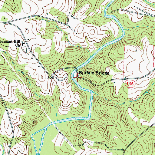 Topographic Map of Durbro (historical), NC