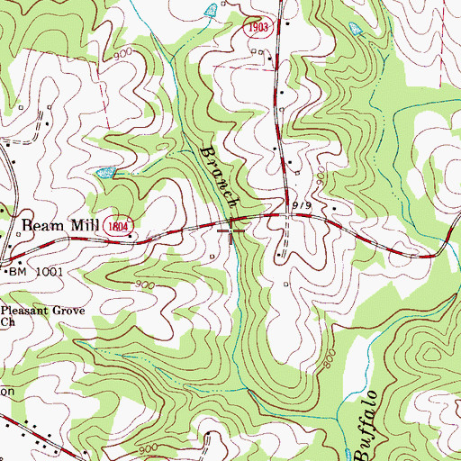 Topographic Map of Elliott Bridge (historical), NC