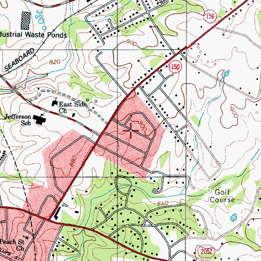 Topographic Map of Fairway Heights, NC