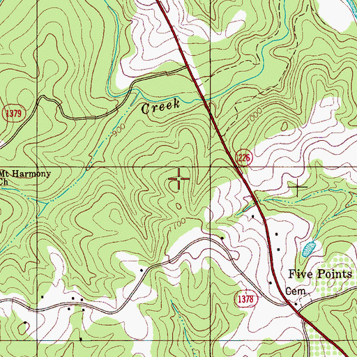 Topographic Map of Flint Hill (historical), NC