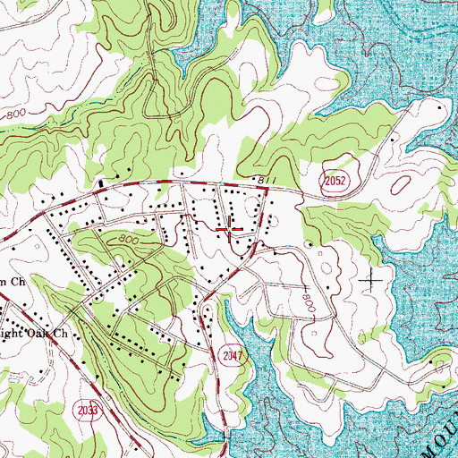 Topographic Map of Landsdown, NC