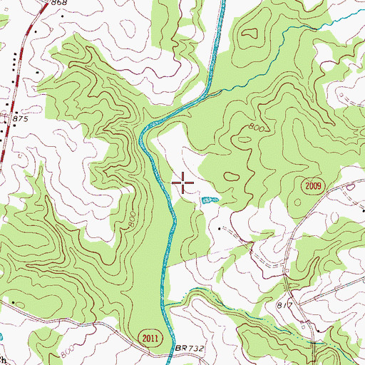 Topographic Map of Muddy Fork (historical), NC