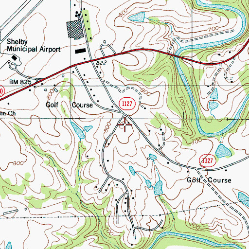 Topographic Map of Sharon, NC