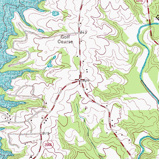 Topographic Map of Woodbridge, NC