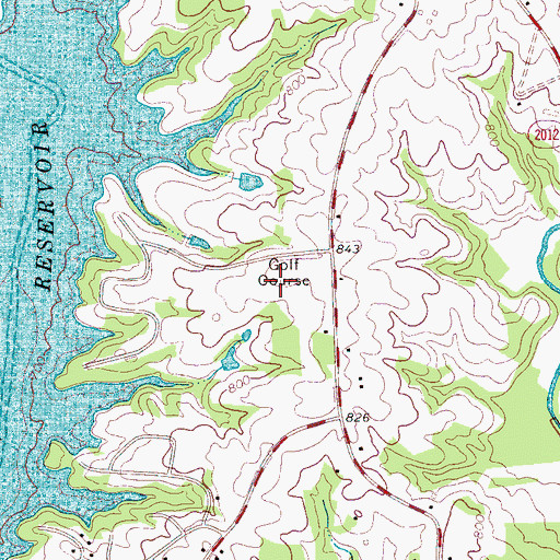 Topographic Map of Woodbridge Golf Course, NC