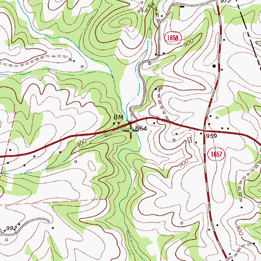 Topographic Map of Wright Bridge (historical), NC