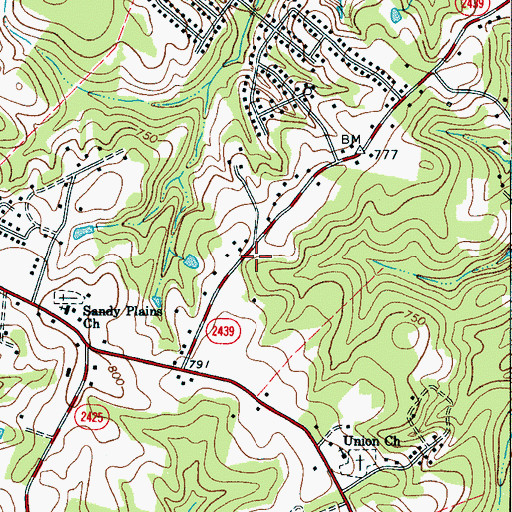 Topographic Map of Bess Elementary School, NC