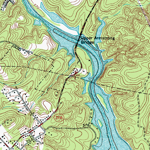 Topographic Map of Catawba (historical), NC