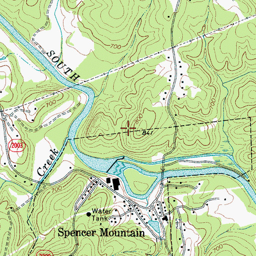Topographic Map of Cathey (historical), NC