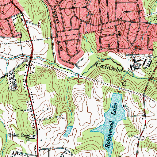 Topographic Map of Crowders (historical), NC