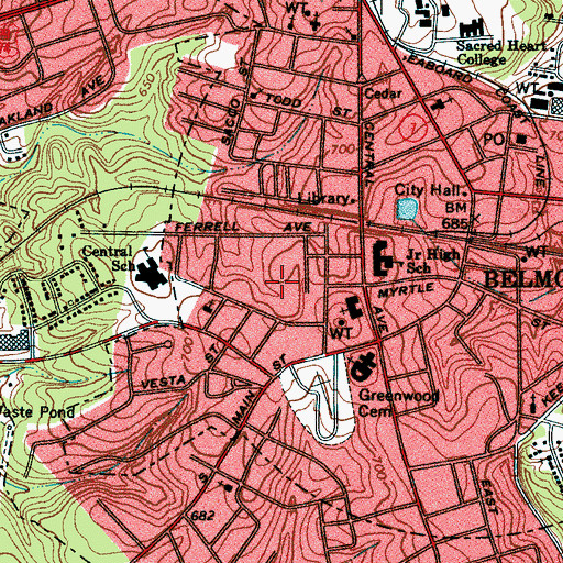 Topographic Map of Davis Park, NC
