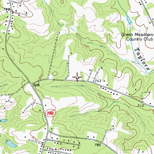 Topographic Map of East Gaston Senior High School, NC