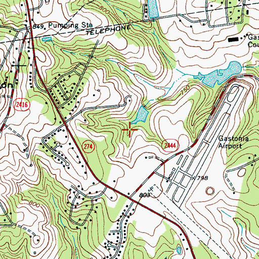 Topographic Map of Forest Brook, NC