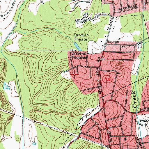 Topographic Map of Forest Heights Elementary School, NC