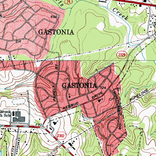 Topographic Map of Gardner Wood, NC