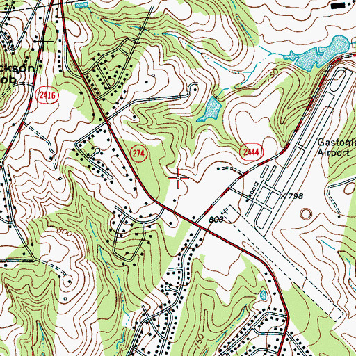 Topographic Map of Gaston Day School, NC