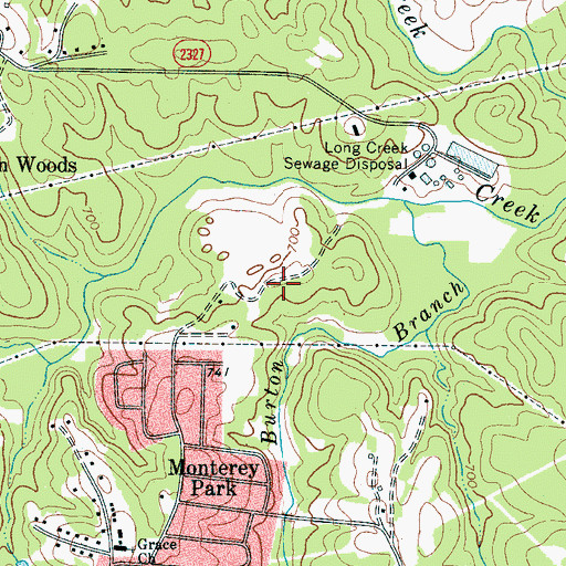 Topographic Map of Gaston Landfill, NC