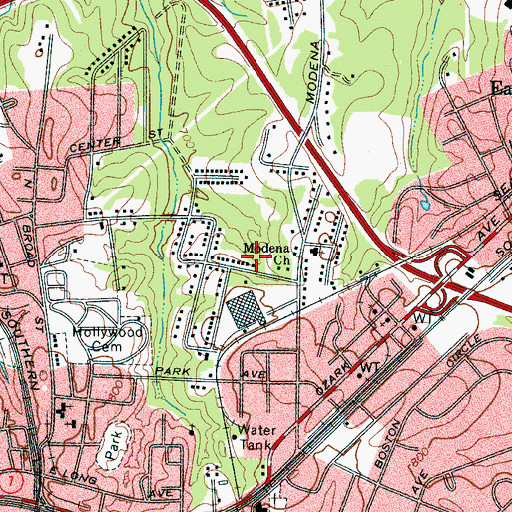 Topographic Map of Groves, NC