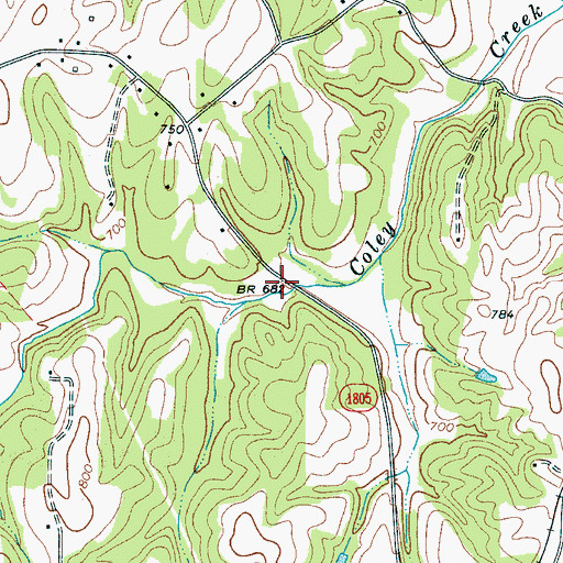Topographic Map of Hoylesville (historical), NC
