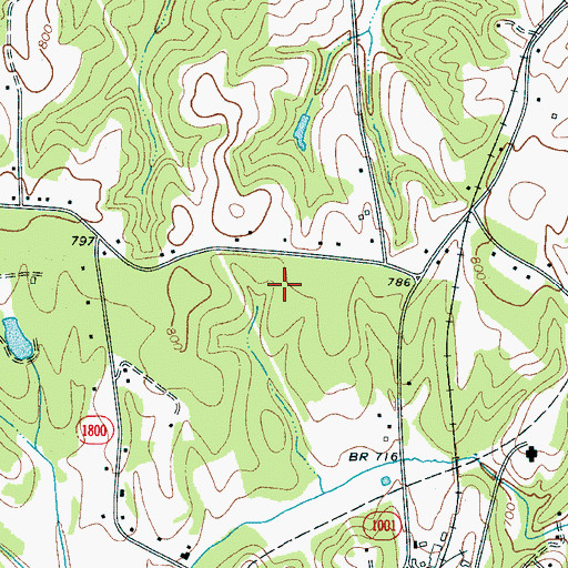 Topographic Map of North Gaston Senior High School, NC