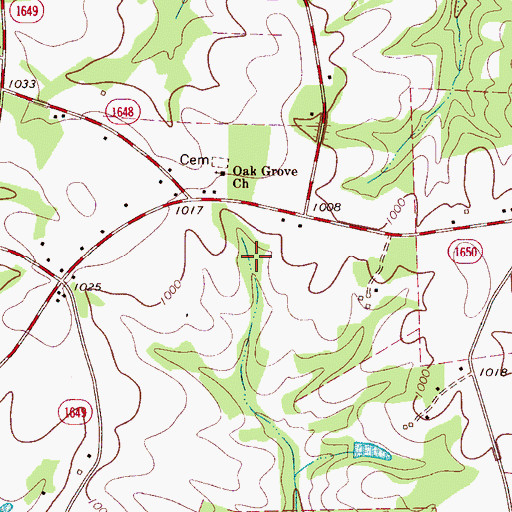 Topographic Map of Panhandle School (historical), NC