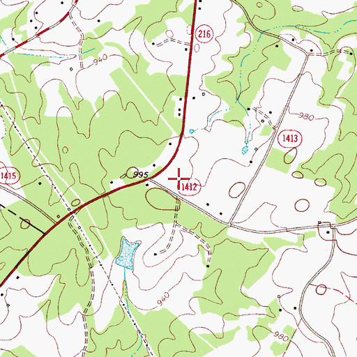 Topographic Map of Perry, NC
