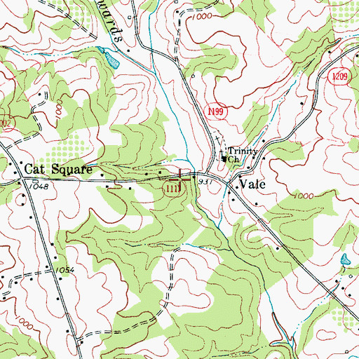 Topographic Map of Seagles Store (historical), NC