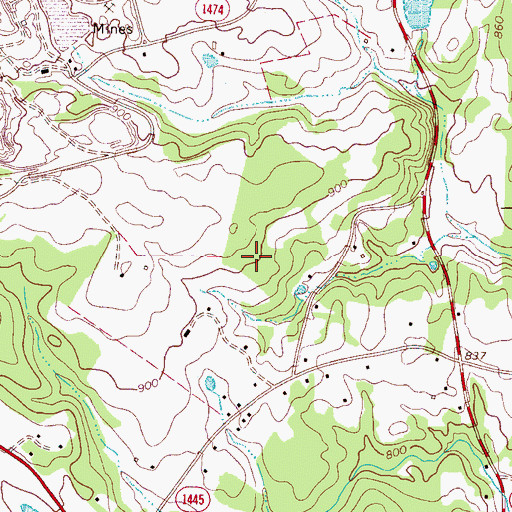 Topographic Map of Tryon County Courthouse Historical Site, NC