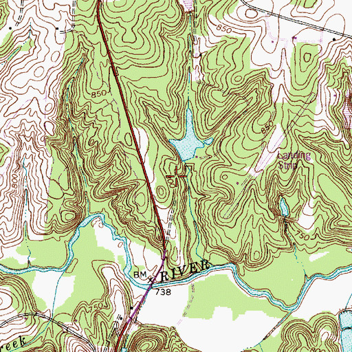 Topographic Map of Camp Alwood, NC