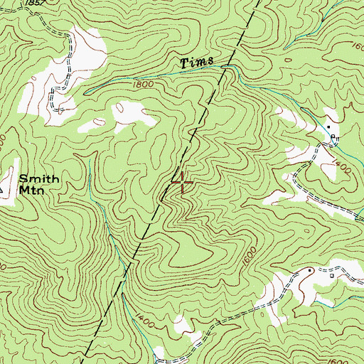 Topographic Map of Montague Hills, NC