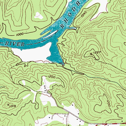 Topographic Map of Wards Creek, NC