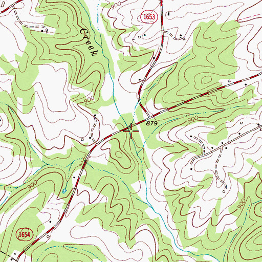 Topographic Map of Bingham Bridge (historical), NC