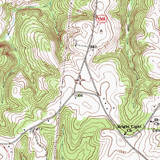 Topographic Map of Liberty Hill (historical), NC