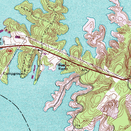 Topographic Map of McCrary Access Area, NC