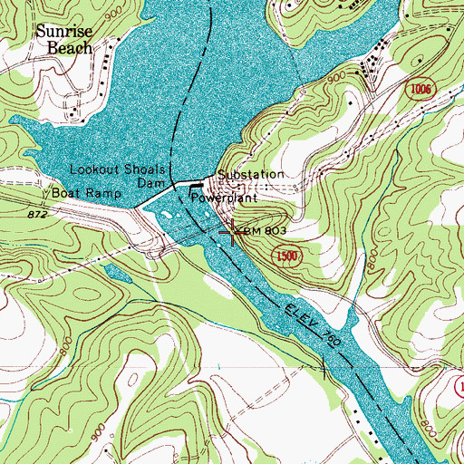 Topographic Map of Moores (historical), NC