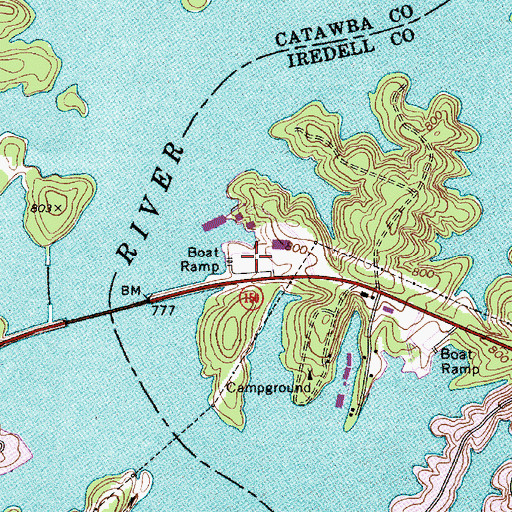 Topographic Map of Pinnacle Access Area, NC
