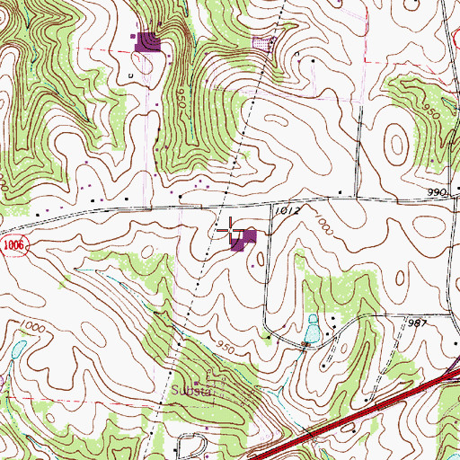 Topographic Map of West Iredell Middle School, NC