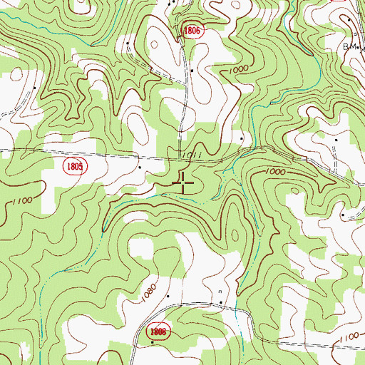 Topographic Map of Zion (historical), NC