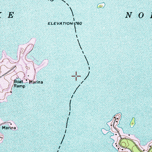 Topographic Map of Beattys Ford (historical), NC