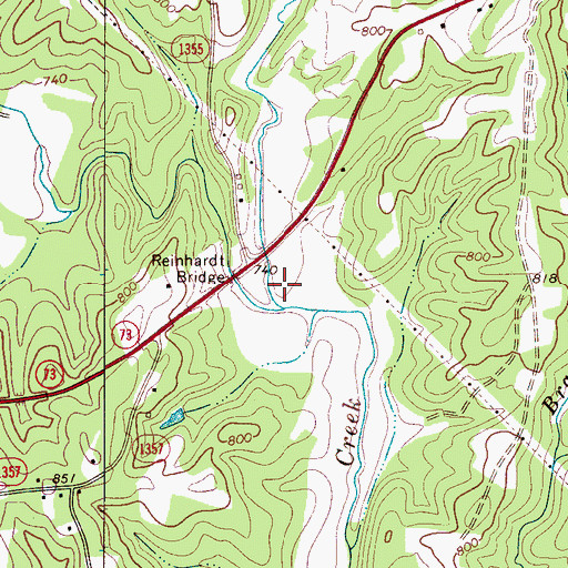 Topographic Map of Cansellers, NC