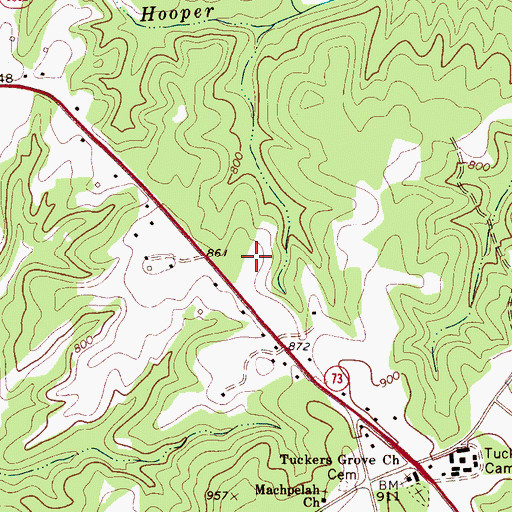 Topographic Map of East Lincoln Junior High School, NC
